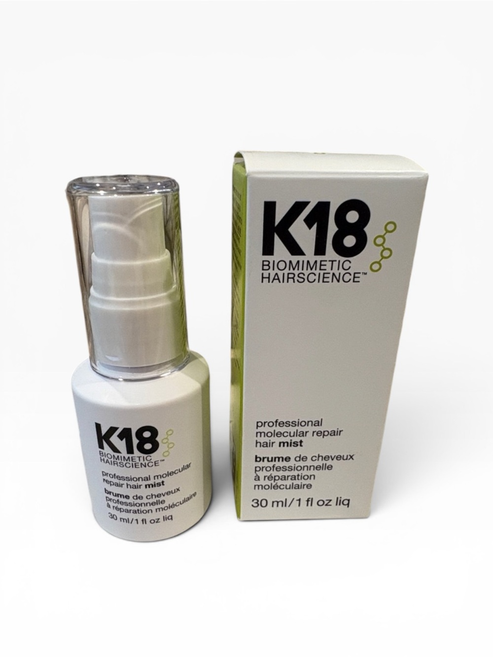 K18 Biomimetic Hairscience Professional Molecular Repair Hair Mist, 30 ml NIB